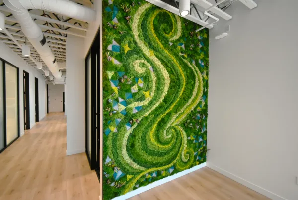 Custom Moss Art Wall for SOM Aesthetics in Encinitas