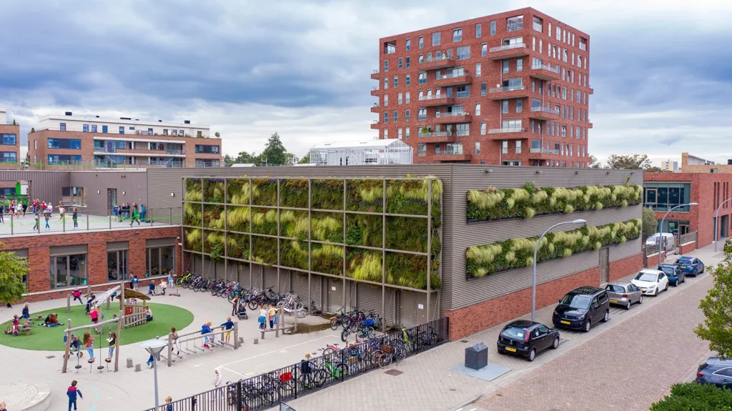 Large outdoor Mobilane Living Walls at Green School